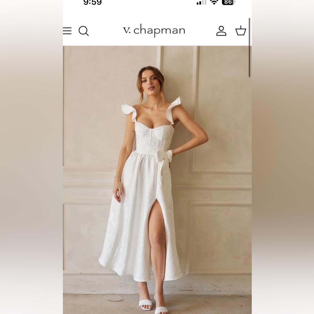 V. chapman Vera Bustier Midi Dress
